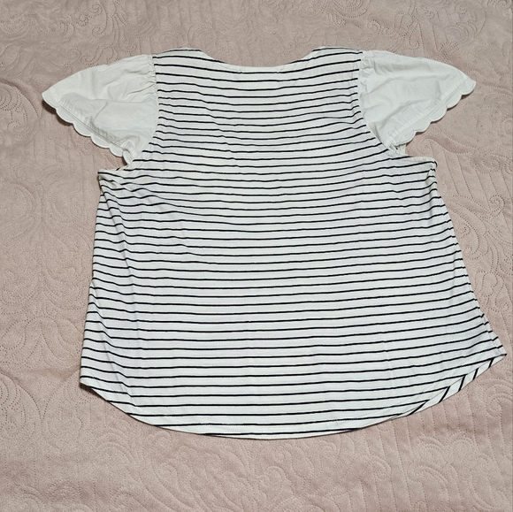 Anthropologie Maeve Lelyah Scalloped Top Sz L - Picture 4 of 6